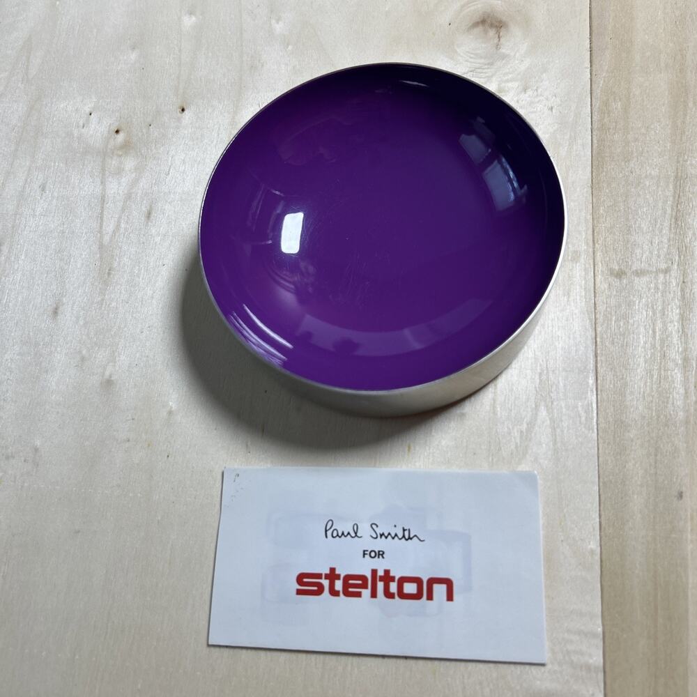 Paul Smith for Stelton "Dot" Bowl Small Purple Steel Enameled 4-1/2” x 1-1/4”